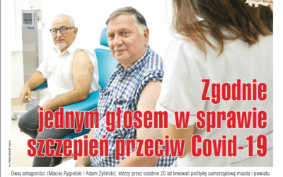 Samorządowcy, radni i urzędnicy zachęcają do szczepień przeciw Covid-19 w Życiu Powiatu Iławskiego