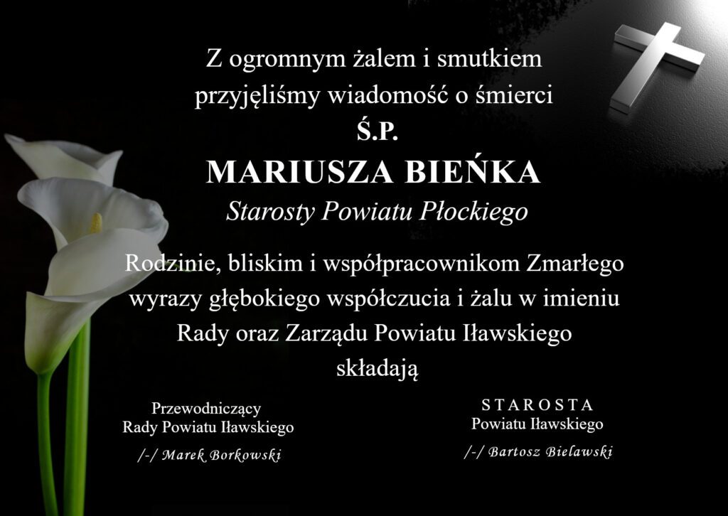 kondolencje Starosta Płocki