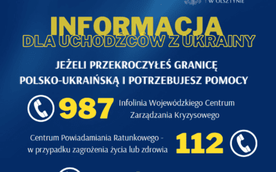 Komunikat Wojewody warmińsko-Mazurskiego w sprawie uchodźców z Ukrainy